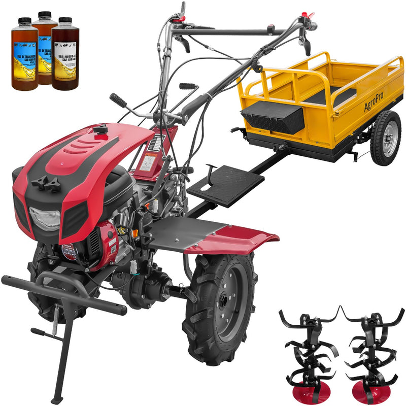 Motocultor cu diferential Weima WM1100C-6 motor 7 CP 6 viteze latime lucru 110 cm freze roti cauciuc reductor usor/greu capota cu far remorca 4l ulei