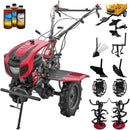 Motocultor cu diferential Weima WM1100C-6 motor 7 CP 6 viteze latime lucru 110 cm freze roti cauciuc reductor usor/greu capota cu far roti metal plug arat rarita reglabila plug cartofi cultivator plug reversibil remorca 4l ulei