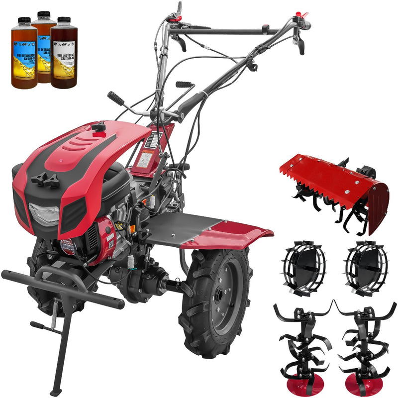 Motocultor cu diferential Weima WM1100C-6 motor 7 CP 6 viteze latime lucru 110 cm freze roti cauciuc reductor usor/greu capota cu far roti metal freza tractata 4l ulei