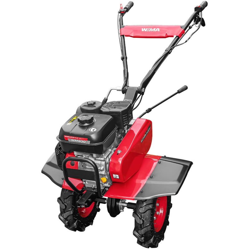 Motosapa Weima WM900 motor 7 CP 2+1 viteze latime lucru 80 cm transmisie fonta freze 2+1+disc roti cauciuc 4.00x8" roti metal plug arat rarita reglabila plug cartofi 2l ulei