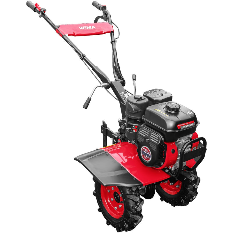 Motosapa Weima WM900 motor 7 CP 2+1 viteze latime lucru 80 cm transmisie fonta freze 2+1+disc roti cauciuc 4.00x8" roti metal cultivator 2l ulei