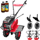 Motosapa Weima WM900 motor 7 CP 2+1 viteze latime lucru 80 cm transmisie fonta freze 2+1+disc roti cauciuc 4.00x8" roti metal plug arat rarita reglabila 2l ulei