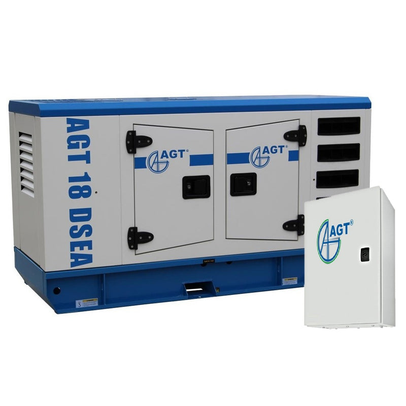 Generator curent cu automatizare AGT 18 DSEA putere 14.4 kW 400 V diesel pornire electrica insonorizat rezervor 25L + ATS 22S
