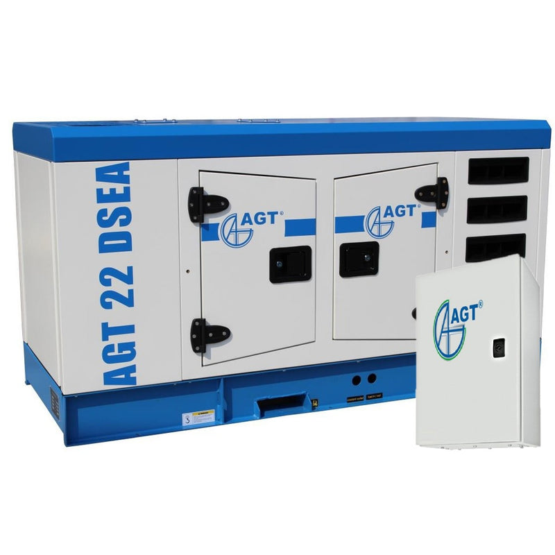 Generator curent cu automatizare AGT 22 DSEA putere 17.6 kW 400 V diesel pornire electrica insonorizat rezervor 47 L + ATS22S