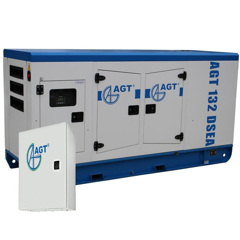 Generator curent cu automatizare AGT 132 DSEA putere 101.6kW 400 V diesel pornire electrica insonorizat rezervor 240L + ATS 164
