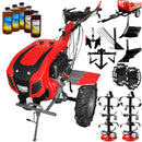 Motocultor Weima cu Diferential WM1100BE-6 Motor 12 CP Diesel 6 viteze Latime lucru 140 cm Pornire electrica roti metal plug arat rarita reglabila plug cartofi cultivator plug reversibil remorca 5l ulei