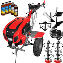 Motocultor Weima cu Diferential WM1100BE-6 Motor 12 CP Diesel 6 viteze Latime lucru 140 cm Pornire electrica roti metal plug arat rarita reglabila plug cartofi cultivator 5l ulei