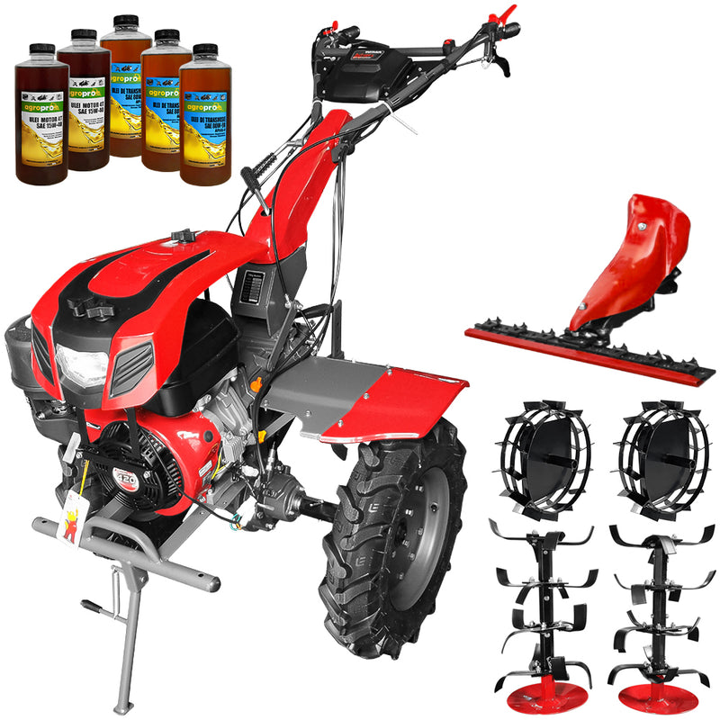 Motocultor Weima cu Diferential WM1100F-6 Motor 16 CP Benzina 6 viteze Latime lucru 110 cm roti metal lama cosire 5l ulei