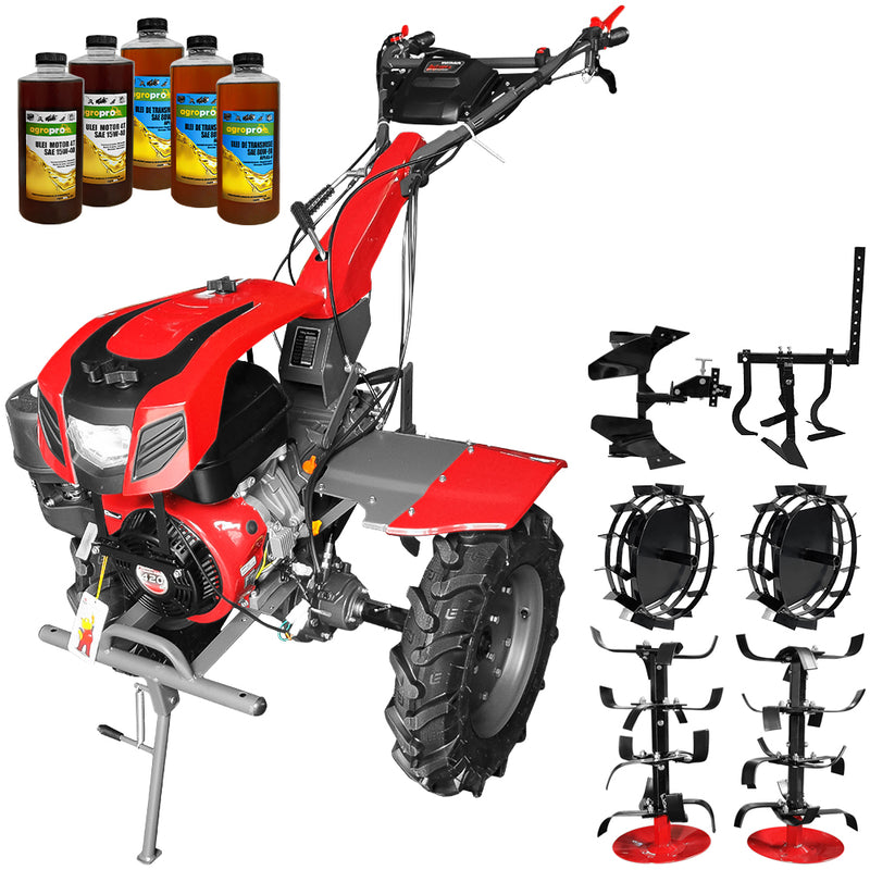 Motocultor Weima cu Diferential WM1100F-6 Motor 16 CP Benzina 6 viteze Latime lucru 110 cm roti metal cultivator plug reversibil 5l ulei