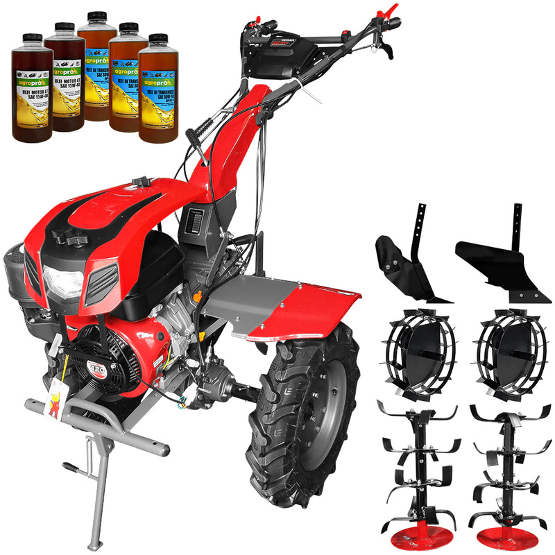Motocultor Weima cu Diferential WM1100F-6 Motor 16 CP Benzina 6 viteze Latime lucru 110 cm roti metal plug arat rarita reglabila 5l ulei
