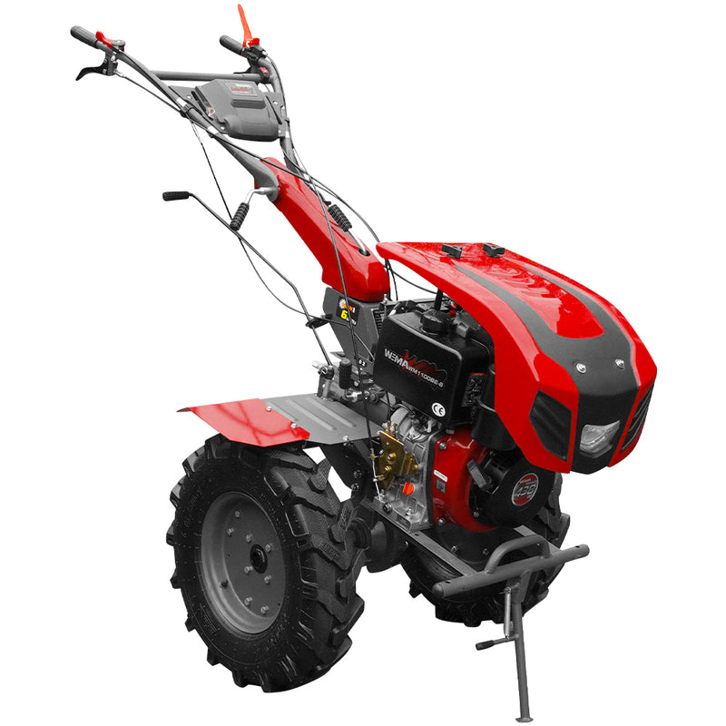 Motocultor Weima WM1100BE-6 motor 10 CP diesel 6 viteze latime lucru 135 cm pornire electrica reductor usor/greu roti metal lama 110 cm 5l ulei AgroPro