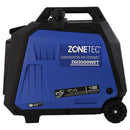 Generator de curent tip inverter Zonetec ZGI3500WET monofazat 3.5 kW roti si maner pliabil pentru transport pornire electrica