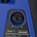 Generator de curent tip inverter Zonetec ZGI3500WET monofazat 3.5 kW roti si maner pliabil pentru transport pornire electrica