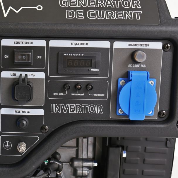 Generator de curent tip inverter Zonetec ZGI5500WEO monofazat 5.5 kW roti pentru transport pornire electrica