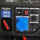 Generator de curent tip inverter Zonetec ZGI5500WEO monofazat 5.5 kW roti pentru transport pornire electrica