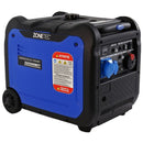 Generator de curent tip inverter Zonetec ZGI5500WET monofazat 5.5 kW roti si maner pliabil pentru transport pornire electrica