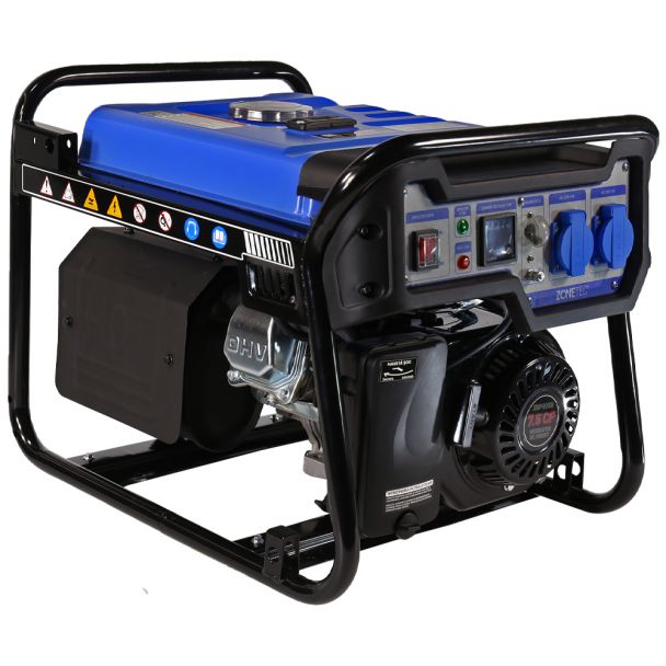 Generator de curent pe benzina Zonetec ZGP3000 portabil monofazat 3 kVA bobinaj alternator cupru