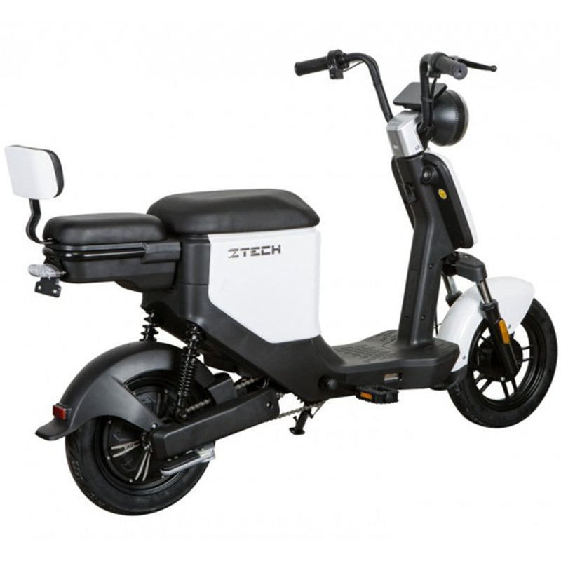 Scuter electric Ztech ZT-05-AL U3-LITHIUM autonomie 40 Km viteza maxima 25 km/h putere 350W acumulator 12Ah/48V nu necesita permis-Alb