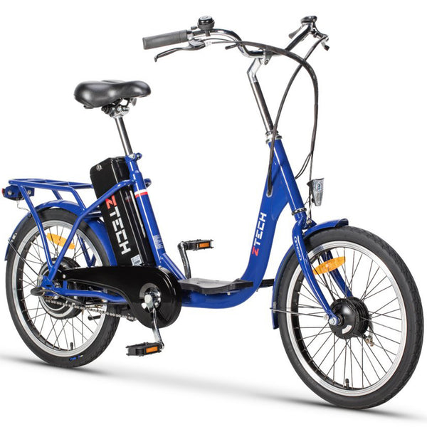 Bicicleta electrica Ztech ZT-07 CAMP 2.0 autonomie 33 Km viteza maxima 25 km/h putere 250W acumulator 9Ah/36V nu necesita permis-Albastru