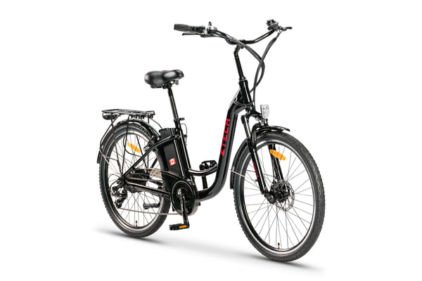 Bicicleta electrica Ztech ZT-13-A RETRO 2.0 autonomie 33 Km viteza maxima 25 km/h putere 250W acumulator 10Ah/36V nu necesita permis-Negru