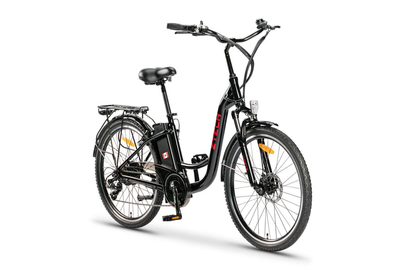 Bicicleta electrica Ztech ZT-13-A RETRO 2.0 autonomie 33 Km viteza maxima 25 km/h putere 250W acumulator 10Ah/36V nu necesita permis-Negru