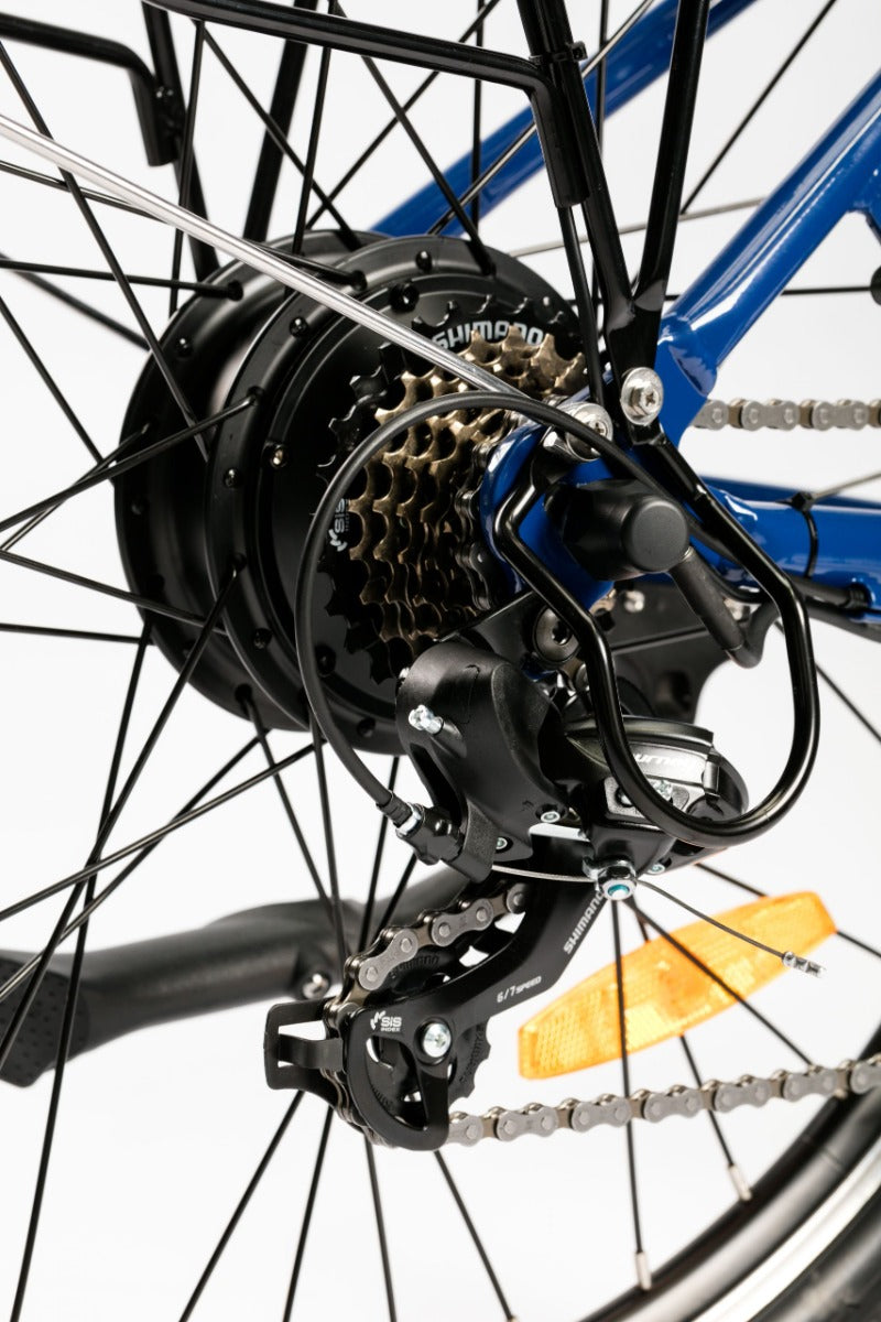 Bicicleta electrica Ztech ZT-13-A RETRO 2.0 autonomie 33 Km viteza maxima 25 km/h putere 250W acumulator 10Ah/36V nu necesita permis-Gri