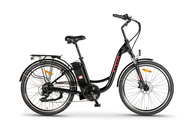 Bicicleta electrica Ztech ZT-13-A RETRO 2.0 autonomie 33 Km viteza maxima 25 km/h putere 250W acumulator 10Ah/36V nu necesita permis-Gri