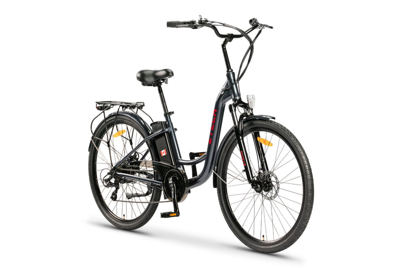Bicicleta electrica Ztech ZT-13-B RETRO 2.0 autonomie 33 Km viteza maxima 25 km/h putere 250W acumulator 10Ah/36V nu necesita permis-Negru
