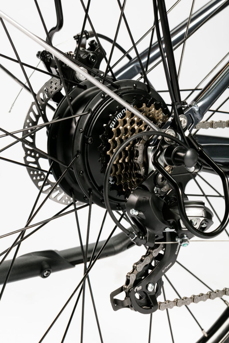Bicicleta electrica Ztech ZT-13-B RETRO 2.0 autonomie 33 Km viteza maxima 25 km/h putere 250W acumulator 10Ah/36V nu necesita permis-Negru