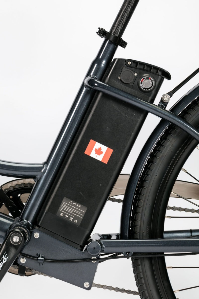 Bicicleta electrica Ztech ZT-13-B RETRO 2.0 autonomie 33 Km viteza maxima 25 km/h putere 250W acumulator 10Ah/36V nu necesita permis-Gri