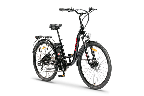 Bicicleta electrica Ztech ZT-13-B RETRO 2.0 autonomie 33 Km viteza maxima 25 km/h putere 250W acumulator 10Ah/36V nu necesita permis-Negru