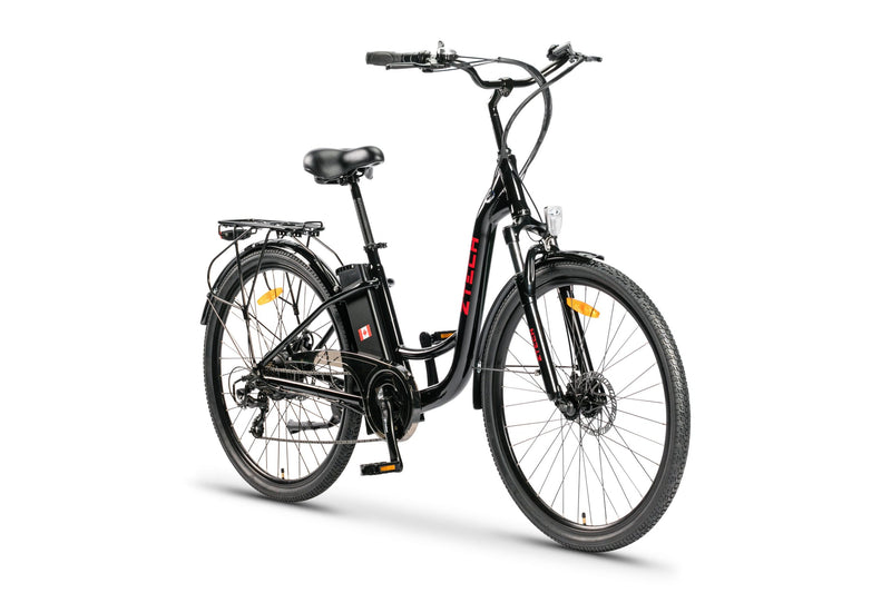 Bicicleta electrica Ztech ZT-13-B RETRO 2.0 autonomie 33 Km viteza maxima 25 km/h putere 250W acumulator 10Ah/36V nu necesita permis-Negru