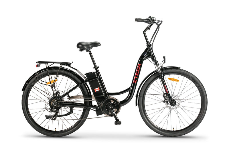 Bicicleta electrica Ztech ZT-13-B RETRO 2.0 autonomie 33 Km viteza maxima 25 km/h putere 250W acumulator 10Ah/36V nu necesita permis-Gri
