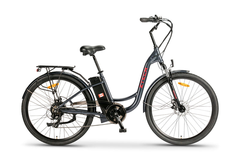 Bicicleta electrica Ztech ZT-13-B RETRO 2.0 autonomie 33 Km viteza maxima 25 km/h putere 250W acumulator 10Ah/36V nu necesita permis-Negru