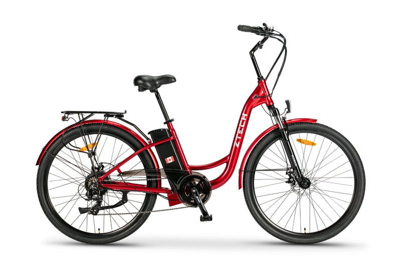 Bicicleta electrica Ztech ZT-13-B RETRO 2.0 autonomie 33 Km viteza maxima 25 km/h putere 250W acumulator 10Ah/36V nu necesita permis-Gri