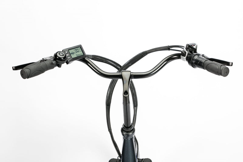 Bicicleta electrica Ztech ZT-13-B RETRO 2.0 autonomie 33 Km viteza maxima 25 km/h putere 250W acumulator 10Ah/36V nu necesita permis-Gri