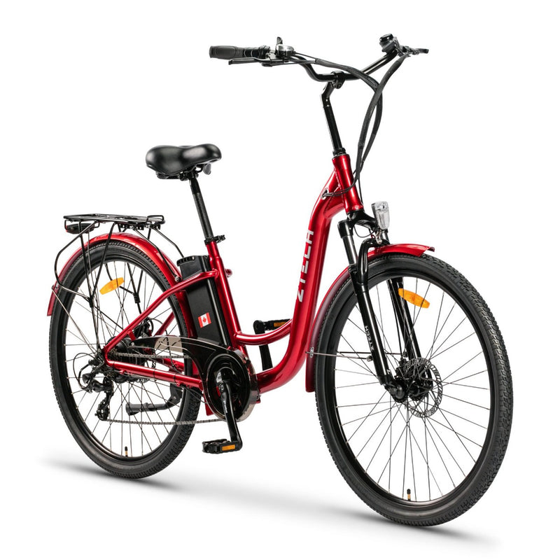 Bicicleta electrica Ztech ZT-13-B RETRO 2.0 autonomie 33 Km viteza maxima 25 km/h putere 250W acumulator 10Ah/36V nu necesita permis-Alb