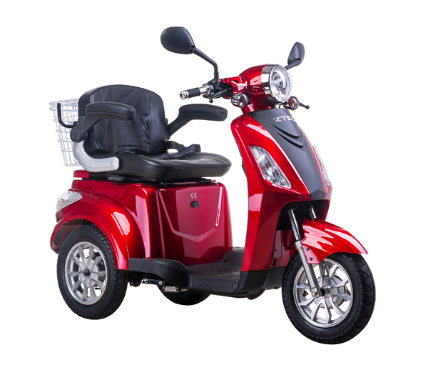 Tricicleta electrica Ztech ZT-15-D-G TRILUX D EEC GRAPHENE autonomie 60 Km viteza maxima 25 km/h putere 900W acumulator 20Ah/48V nu necesita permis-Rosu