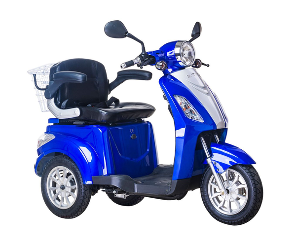 Tricicleta electrica Ztech ZT-15-D-G TRILUX D EEC GRAPHENE autonomie 60 Km viteza maxima 25 km/h putere 900W acumulator 20Ah/48V nu necesita permis-Albastru
