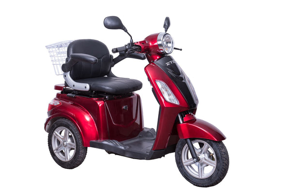 Tricicleta electrica Ztech ZT-15-E -G TRILUX E EEC GRAPHENE cu frana electromagnetica autonomie 60 Km viteza maxima 25 km/h putere 500W acumulator 20Ah/48V nu necesita permis-Rosu
