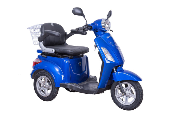 Tricicleta electrica Ztech ZT-15-E -G TRILUX E EEC GRAPHENE cu frana electromagnetica autonomie 60 Km viteza maxima 25 km/h putere 500W acumulator 20Ah/48V nu necesita permis-Albastru