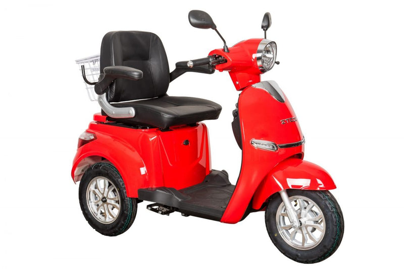 Tricicleta electrica Ztech ZT-15-C-G TRILUX C EEC GRAPHENE autonomie 60 Km viteza maxima 25 km/h putere 1000W acumulator 20Ah/60V nu necesita permis-Rosu