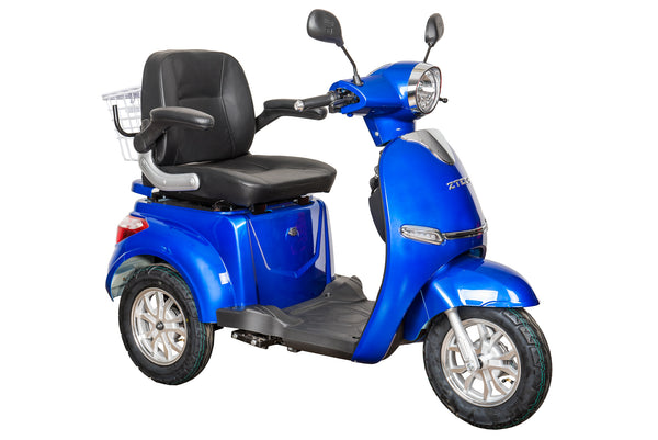 Tricicleta electrica Ztech ZT-15-C-G TRILUX C EEC GRAPHENE autonomie 60 Km viteza maxima 25 km/h putere 1000W acumulator 20Ah/60V nu necesita permis-Albastru