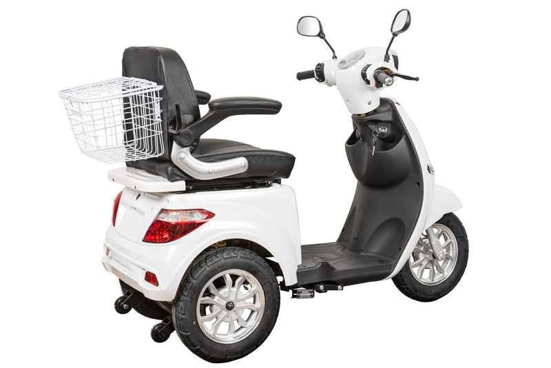 Tricicleta electrica Ztech ZT-15-C-G TRILUX C EEC GRAPHENE autonomie 60 Km viteza maxima 25 km/h putere 1000W acumulator 20Ah/60V nu necesita permis-Alb