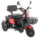 Tricicleta electrica Ztech ZT-16 LEKU autonomie 50 Km viteza maxima 25 km/h putere 1300W acumulator 20Ah/60V nu necesita permis-Rosu