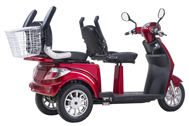 Tricicleta electrica Ztech ZT-18-G TRILUX GRAPHENE autonomie 60 Km viteza maxima 25 km/h putere 1000W acumulator 20Ah/60V nu necesita permis-Alb