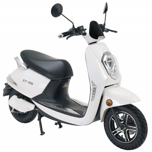 Scuter electric Ztech ZT-25-A BERLIN autonomie 45 Km viteza maxima 45 km/h putere 1200W acumulator 20Ah/60V motor BOSCH-Alb