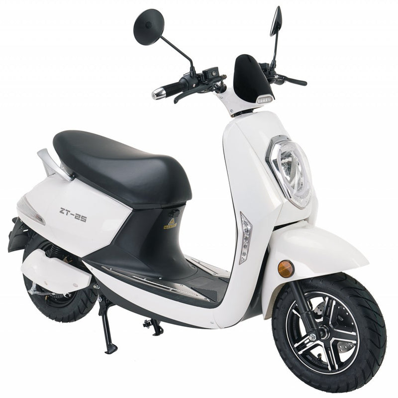 Scuter electric Ztech ZT-25-B BERLIN LITHIUM autonomie 45 Km viteza maxima 45 km/h putere 1200W acumulator 20Ah/60V motor BOSCH-Alb