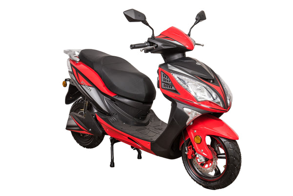 Scuter electric Ztech ZT-26A DRAGON 1.0 autonomie 50 Km viteza maxima 45 km/h putere 1500W acumulator 22Ah/72V-Rosu