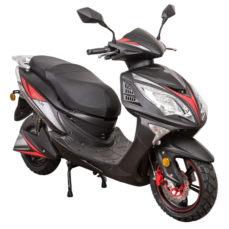 Scuter electric Ztech ZT-26A DRAGON 1.0 autonomie 50 Km viteza maxima 45 km/h putere 1500W acumulator 22Ah/72V-Rosu
